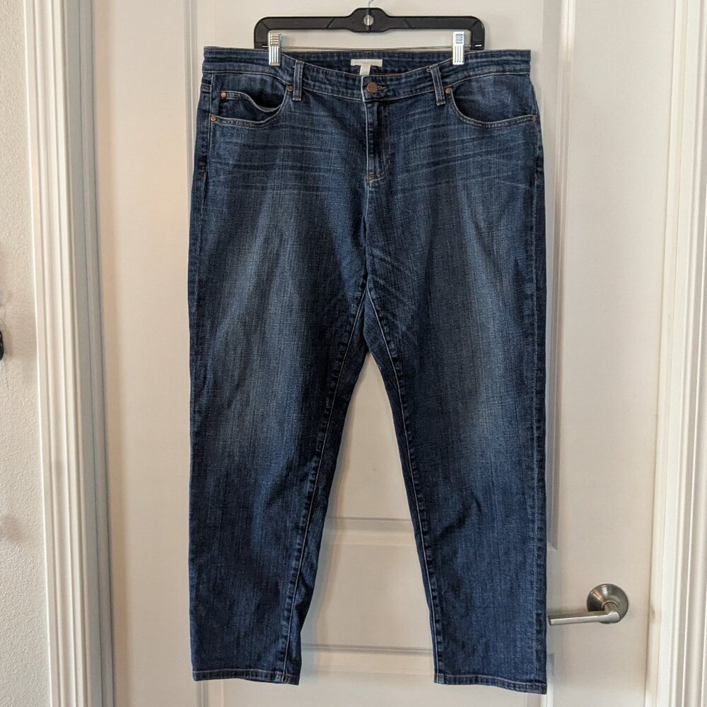 Eileen Fisher Jeans Women's Size 16 Blue Denim Organic Cotton